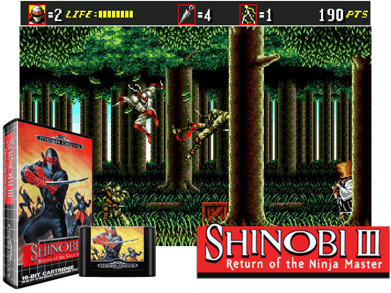 Shinobi III - Return of the Ninja Master (E) [c][!], 4 images mix